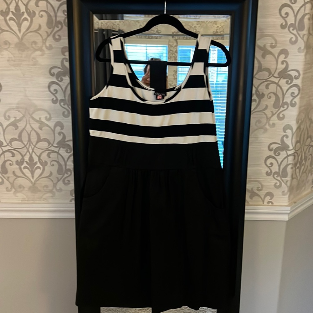City Chic black and white sundress